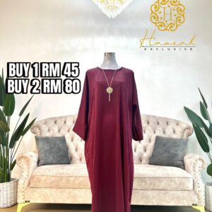 KAFTAN MAROON PLAIN